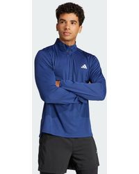 adidas - Maglietta a maniche lunghe da uomo con cerniera a un - Lyst