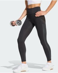 adidas - Optime Workout 3-Stripes 7/8 Leggings - Lyst