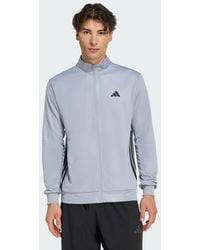 adidas - Workout Essentials All-Set 3-Stripes Knit Track Top - Lyst