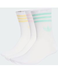 adidas - 3-Stripes Crew Socks 3 Pairs - Lyst