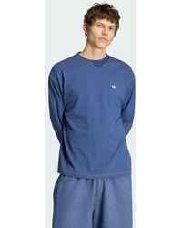 adidas - Trefoil Essentials Melange Long Sleeve Long-Sleeve Top - Lyst