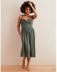 ae button down midi dress