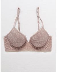 aerie embroidered triangle bralette