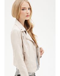 white leather jacket forever 21