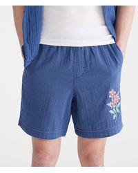 Aéropostale - Stitched Floral Gauze All Day Jogger Shorts 7" - Lyst