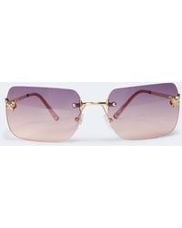 Aéropostale - Rhinestone Butterfly Rimless Sunglasses - Lyst
