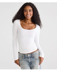Aéropostale - Long Sleeve Buttery Soft Scoop-Neck Tee - Lyst