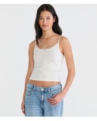 Aéropostale - Floral Lace-Trim Cami - Lyst