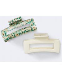 Aéropostale - Daisy & Solid Rectangle Claw Hair Clip 2-Pack - Lyst