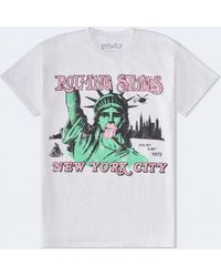 Aéropostale - Rolling Stones Statue Of Liberty Oversized Graphic Tee - Lyst