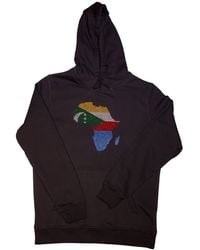 AFROKINGS Comoros Unisex Rhinestone Premium Hoodie - Multicolour