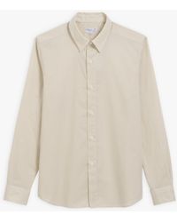 agnès b. Beige Cotton Percale Thomas Shirt - Brown