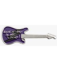 agnès b. Purple Guitare Brooch - Blue