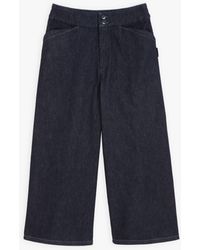 agnès b. Blue Raw Denim Capri Trousers