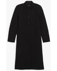 agnès b. Black Felted Wool Christen Coat
