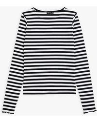 agnès b. White/black Striped Knox Ultra T-shirt