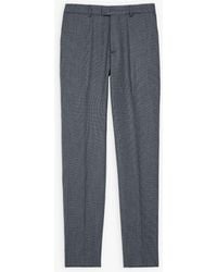 agnès b. Dark Gray Micro-checked Virgin Wool Jamming Pants