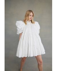 Aje. Cotton Wilderness Smock Dress in Red | Lyst