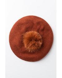 AKIRA - Color Pop Faux Fur Beret - Lyst