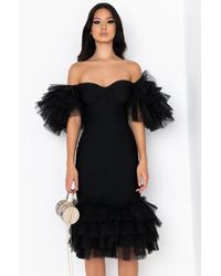 AKIRA Limited Edition Bandage Fashion Dress - Black