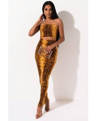 AKIRA Electric Bodycon Maxi Skirt - Yellow