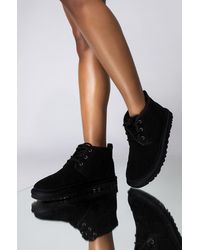 AKIRA UGG Classic Neumel Lace Up Boots - Black
