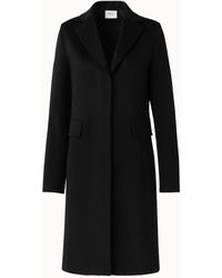 Akris Long Wool Blazer Coat - Black