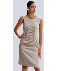 Alba Moda Kleid in edlem Glanz allover - Mehrfarbig