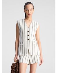 A.L.C. - Noa Striped Linen Vest - Lyst