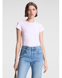 A.L.C. - Avery Cotton Rib Baby Tee - Lyst