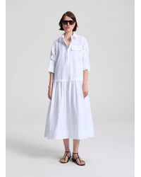 A.L.C. - Bonnie Cotton Maxi Shirtdress - Lyst