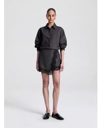 A.L.C. - Sophia Wool Marled And Lace Mini Skirt - Lyst