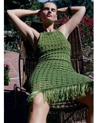 A.L.C. - Leilani Crochet Fringe Midi Dress - Lyst