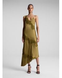 A.L.C. - Stella Satin And Lace Midi Dress - Lyst