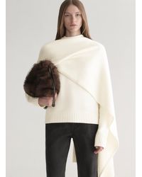 A.L.C. - Davin Draped Wool Sweater - Lyst