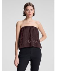 A.L.C. - Dalia Strapless Embroidered Top - Lyst