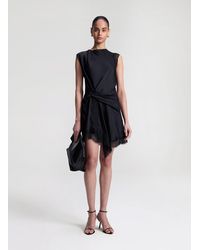 A.L.C. - Dion Satin And Lace Mini Dress - Lyst