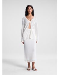 A.L.C. - Rina Knit Embellished Midi Skirt - Lyst
