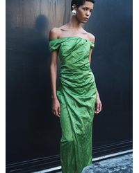 A.L.C. - Camille Off Shoulder Satin Dress - Lyst