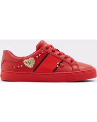aldo women's red sneakers