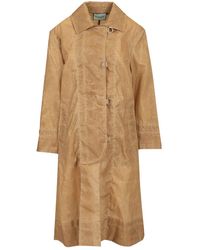 DURAZZI MILANO - Leather Effect Raincoat - Lyst