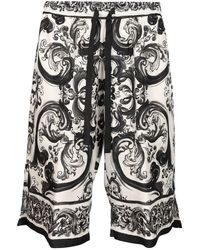 Dolce & Gabbana - Silk Shorts - Lyst