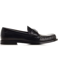 Dolce & Gabbana - Black Brushed Leather Loafer - Lyst