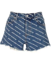 Alexander Wang - Logo Print Shorts - Lyst