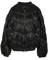 ROTATE BIRGER CHRISTENSEN - Pleated Bomber Jacket - Lyst