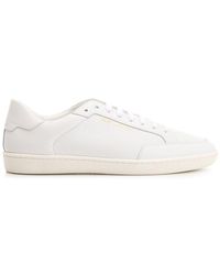 Saint Laurent - White Leather Sneakers - Lyst