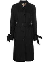 Burberry Trench Con Polsini Oversize - Black