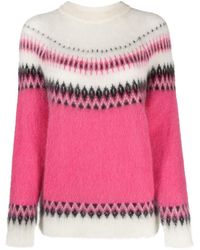 P.A.R.O.S.H. Pattern-embroidered Sweater - Pink