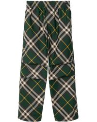 Burberry - Check Trousers - Lyst