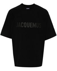 Jacquemus - Le T-shirt Typo T-shirt Black In Cotton - Lyst